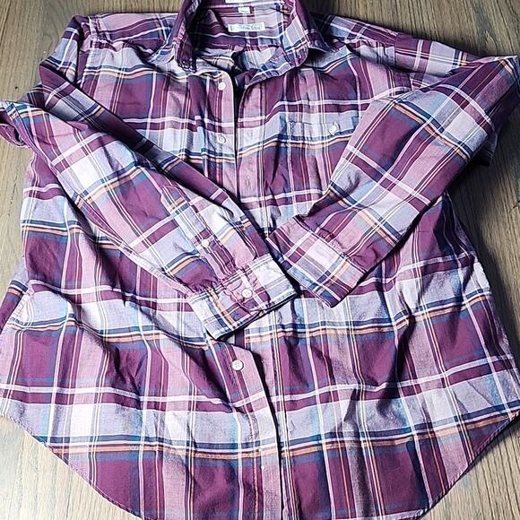 Dior Other - Dior Plaid Shirt in Burgundy and Pink